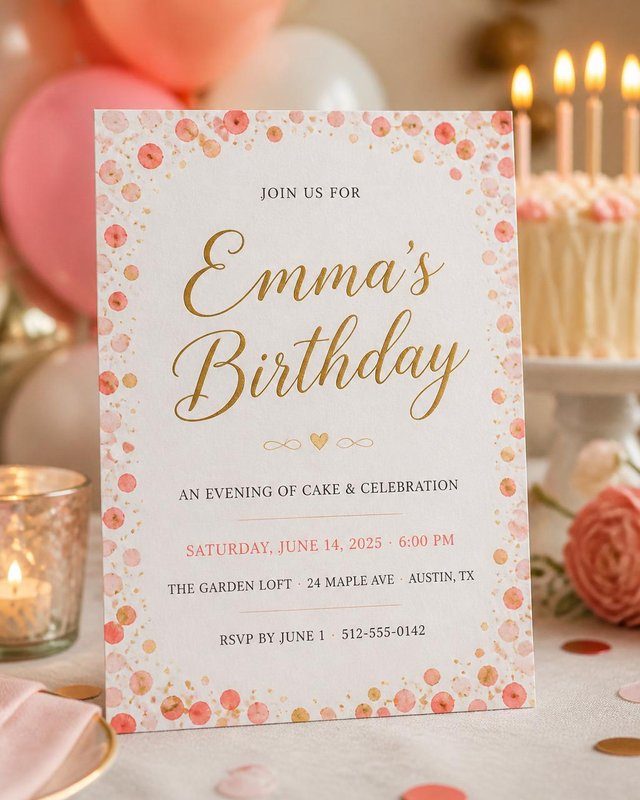 Birthdays invitation preview