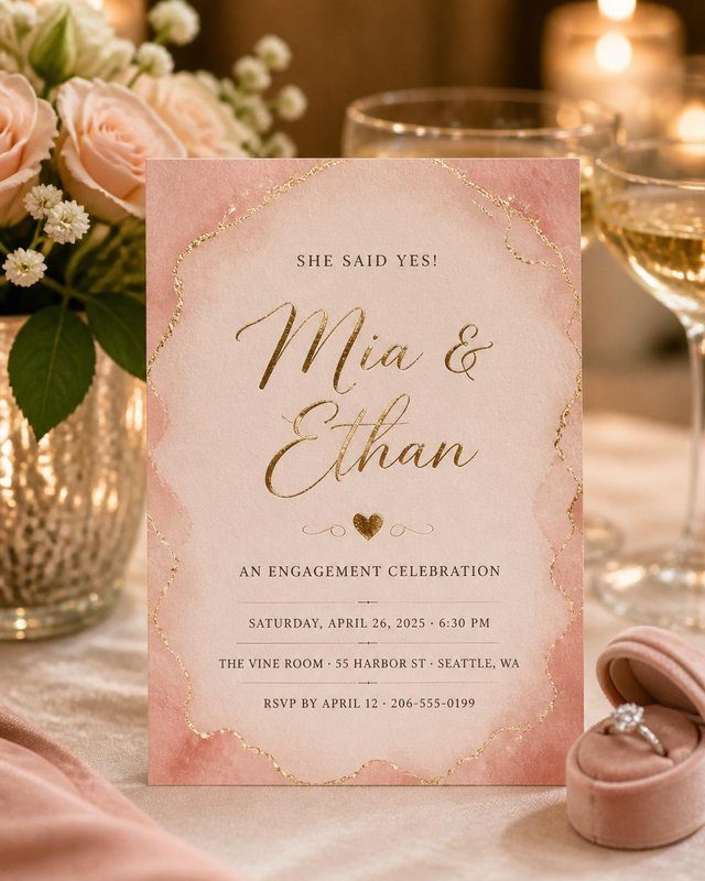 Engagements invitation preview